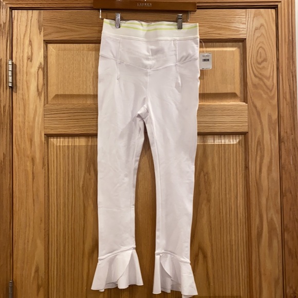 Free People Ruffle Hem Sanctuary Leggings White - Picture 3 of 16